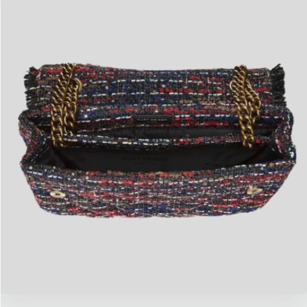 NWT KURT GEIGER LONDON Large Kensington Tweed Shoulder Bag - Picture 9 of 15